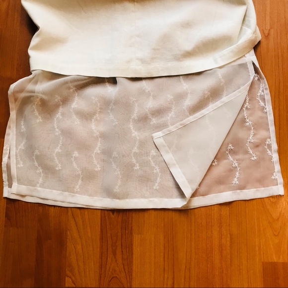 LORI M COLLECTION | Elegant White Linen Maxi Dress Size 12 - Picture 15 of 16